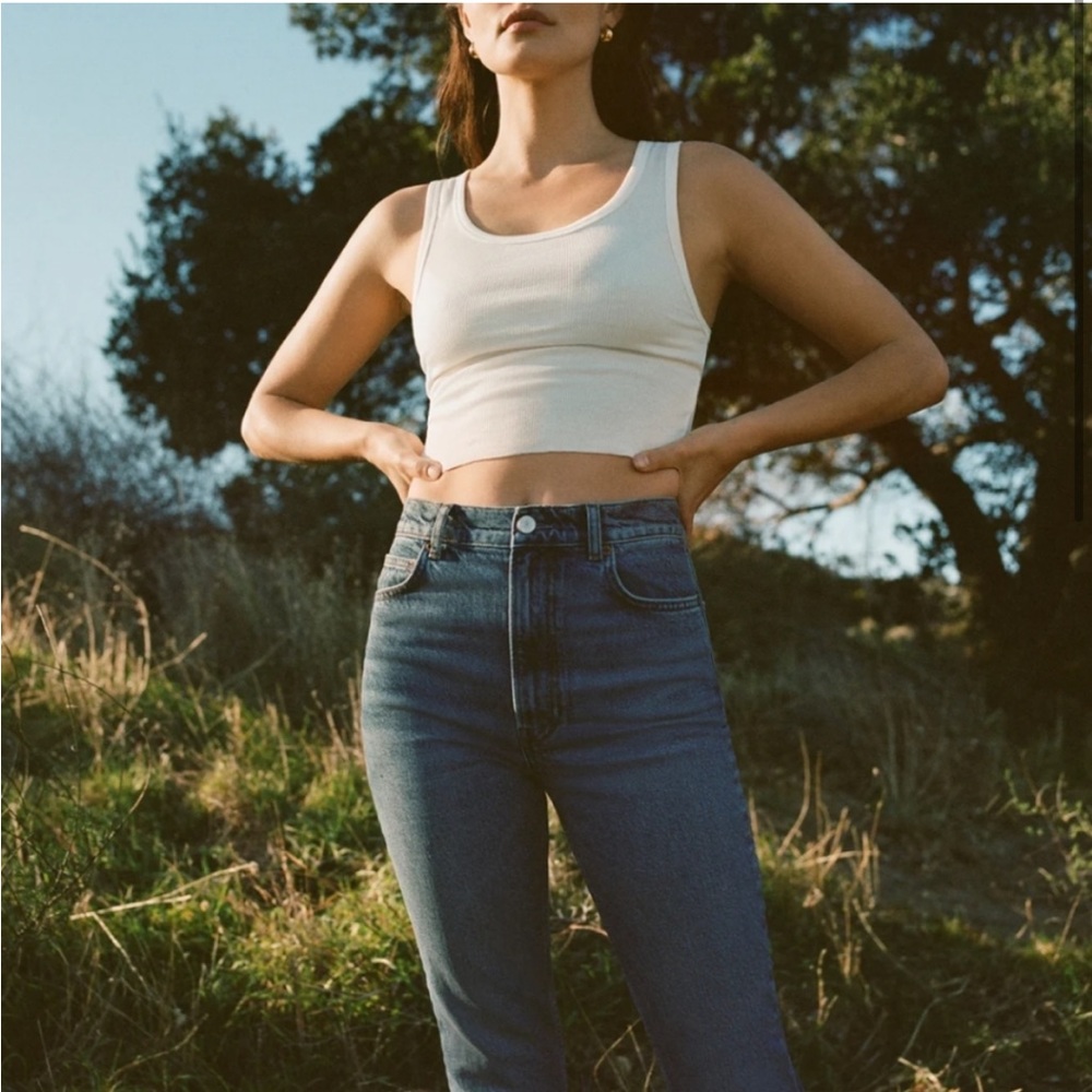 Reformation Blue Straight Leg Jeans
